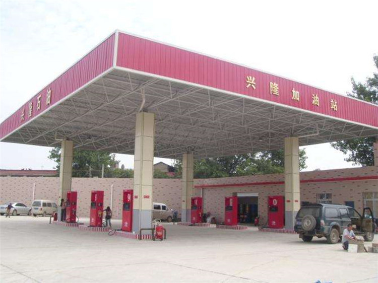 阆中加油站钢结构网架案例9